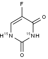 5-氟尿嘧啶 N15标记, 68941-95-7, 结构式