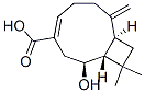(1R,2S,4Z,9S)-2-Hydroxy-11,11-dimethyl-8-methylenebicyclo[7.2.0]undec-4-ene-4-carboxylic acid Struktur