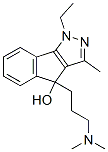 1,4-ジヒドロ-4-(3-ジメチルアミノプロピル)-1-エチル-3-メチルインデノ[1,2-c]ピラゾール-4-オール 化学構造式