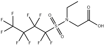 N-エチル-N-[(ノナフルオロブチル)スルホニル]グリシン 化学構造式
