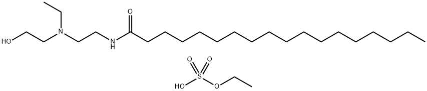 ethyl(2-hydroxyethyl)[2-(stearoylamino)ethyl]ammonium ethyl sulphate,68957-51-7,结构式