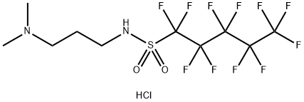 N-[3-(dimethylamino)propyl]-1,1,2,2,3,3,4,4,5,5,5-undecafluoropentane-1-sulphonamide monohydrochloride  Struktur