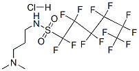 N-[3-(dimethylamino)propyl]tridecafluorohexanesulphonamide monohydrochloride 化学構造式