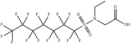 N-ethyl-N-[(pentadecafluoroheptyl)sulphonyl]glycine Struktur