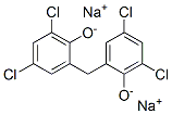 ジナトリウム2,2'-メチレンビス[4,6-ジクロロフェノラート] 化学構造式