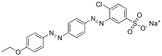 4-クロロ-3-[[4-[(4-エトキシフェニル)アゾ]フェニル]アゾ]ベンゼンスルホン酸ナトリウム 化学構造式