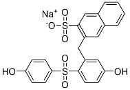 sodium 3-[[5-hydroxy-2-[(4-hydroxyphenyl)sulphonyl]phenyl]methyl]naphthalene-2-sulphonate|