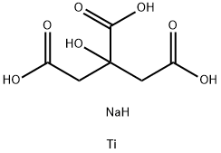 2-ヒドロキシ-1,2,3-プロパントリカルボン酸/ナトリウム/チタン,(1:x:x) 化学構造式