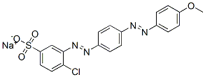 4-クロロ-3-[[4-[(4-メトキシフェニル)アゾ]フェニル]アゾ]ベンゼンスルホン酸ナトリウム 化学構造式
