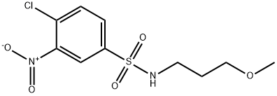 4-クロロ-N-(3-メトキシプロピル)-3-ニトロベンゼンスルホンアミド 化学構造式