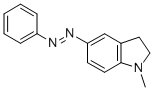 2,3-ジヒドロ-1-メチル-5-(フェニルアゾ)-1H-インドール 化学構造式