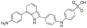 [[4-[(4-aminophenyl)(4-iminocyclohexa-2,5-dien-1-ylidene)methyl]phenyl]amino]benzenesulphonic acid 结构式