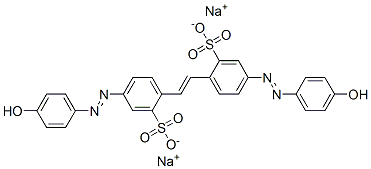 4,4'-bis[(4-hydroxyphenyl)azo]stilbene-2,2'-disulphonic acid, sodium salt Struktur