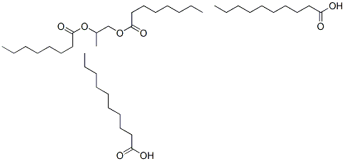 ジ(カプリル酸/カプリン酸)PG 化学構造式