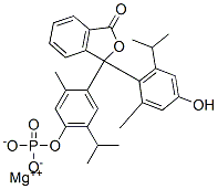 68991-94-6 magnesium 4-[3-[4-hydroxy-6-isopropyl-o-tolyl]-1-oxo-3H-isobenzofuran-3-yl]-6-isopropyl-m-tolyl phosphate
