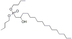 (2-ヒドロキシヘキサデシル)ホスホン酸ジブチル 化学構造式