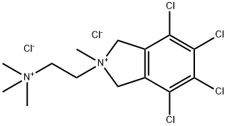 4,5,6,7-テトラクロロ-2,3-ジヒドロ-2-メチル-2-[2-(トリメチルアンモニオ)エチル]-1H-イソインドリウム·ジクロリド 化学構造式