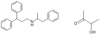 N-(3,3-DIPHENYLPROPYL)-ALPHA-METHYLPHENETHYLAMIN LACTATE SALT Structure