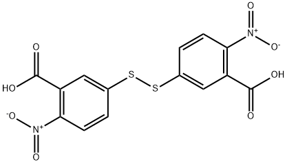5,5'-二硫双(2-硝基苯甲酸),69-78-3,结构式