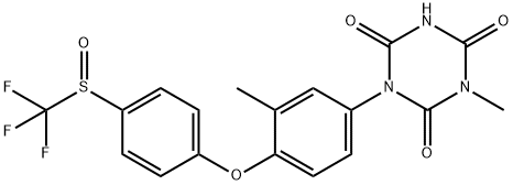1-Methyl-3-{3-methyl-4-[4-(trifluormethylsulfinyl)-phenoxy]-phenyl}-1,3,5-triazin-2,4,6(1H,3H,5H)-trion Structure