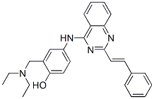 2-(diethylaminomethyl)-4-[[2-(2-phenylethenyl)quinazolin-4-yl]amino]ph enol Structure