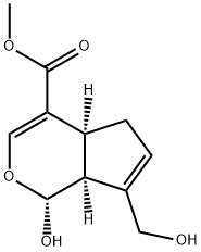 1,4a,5,7a-Tetrahydro-1-hydroxy-7-(hydroxymethyl)-cyclopenta(c)pyran-4-carboxylic acid methyl ester Structure