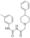 1-Piperidineacetamide, N-(((3-methylphenyl)amino)carbonyl)-4-phenyl-,69020-12-8,结构式