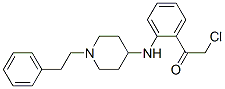 Ethanone,  2-chloro-1-[2-[[1-(2-phenylethyl)-4-piperidinyl]amino]phenyl]- Struktur