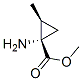 Cyclopropanecarboxylic acid, 1-amino-2-methyl-, methyl ester, (1S,2S)- (9CI) Struktur