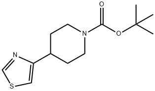 4-(4-Thiazolyl)-1-piperidinecarboxylic acid 1,1<br>-dimethylethyl ester Struktur