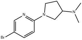 [1-(5-bromo-pyridin-2-yl)-pyrrolidin-3-yl]-dimethyl-amine 化学構造式
