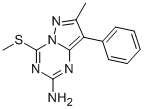 7-METHYL-4-(METHYLTHIO)-8-PHENYLPYRAZOLO[1,5-A][1,3,5]TRIAZIN-2-AMINE Struktur