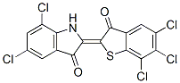 5,7-dichloro-1,2-dihydro-2-(5,6,7-trichloro-3-oxobenzo[b]thien-2(3H)-ylidene)-3H-indol-3-one Structure