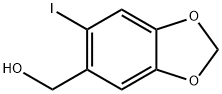(6-iodobenzo[1,3]dioxol-5-yl)methanol 化学構造式