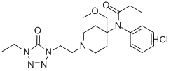 N-[1-[2-(4-Ethyl-4,5-dihydro-5-oxo-1H-tetrazol-1-yl)ethyl]-4-(methoxymethyl)piperidin-4-yl]-N-phenylpropionamidhydrochlorid