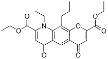 4H-吡喃并[3,2-G]喹啉-2,8-二甲酸, 9-乙基-6,9-二氢-4,6-二氧代-10-丙基-, 2,8-二乙基 酯,69049-72-5,结构式