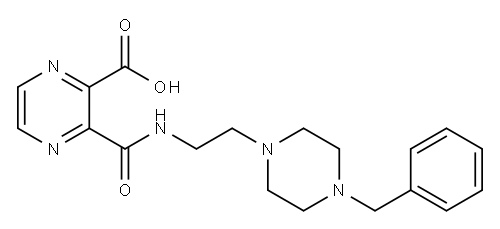 3-({[2-(4-BENZYLPIPERAZINO)ETHYL]AMINO}CARBONYL)-2-PYRAZINECARBOXYLIC ACID Struktur
