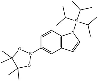 5-(4,4,5,5-TETRAMETHYL-1,3,2-DIOXABOROLAN-2-YL)-1-(TRIISOPROPYLSILYL)-1H-INDOLE Struktur