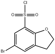 5-BROMO-2,3-DIHYDROBENZO[B]FURAN-7-SULFONYL CHLORIDE Structure