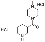 (4-METHYLPIPERAZINO)(3-PIPERIDINYL)METHANONE DIHYDROCHLORIDE Structure