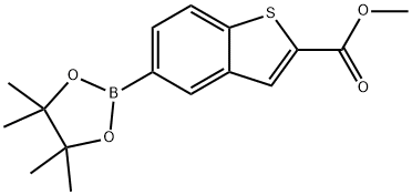 5-(4,4,5,5-四甲基-1,3,2-二噁硼烷-2-基)苯并噻吩-2-羧酸甲酯, 690632-26-9, 结构式