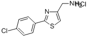 [2-(4-クロロフェニル)-1,3-チアゾール-4-イル]メタンアミン塩酸塩 化学構造式