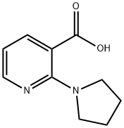 2-(1-ピロリジニル)ニコチン酸 化学構造式