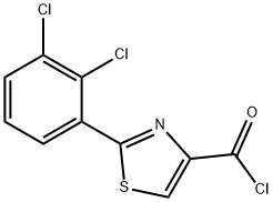 2-(2,3-二氯苯基)-1,3-噻唑-4-羰酰氯, 690632-74-7, 结构式