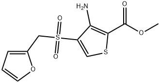 METHYL 3-AMINO-4-[(2-FURYLMETHYL)SULFONYL]THIOPHENE-2-CARBOXYLATE Struktur