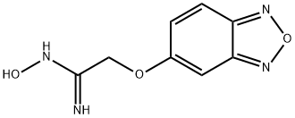 2-(2,1,3-ベンゾオキサジアゾール-5-イルオキシ)アセトアミドオキシム 化学構造式
