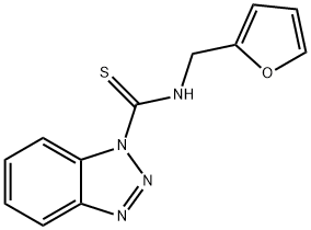 苯并三唑-1-硫代羧酸(呋喃-2-基甲基)酰胺 结构式