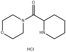 モルホリノ(2-ピペリジニル)メタノン塩酸塩 化学構造式