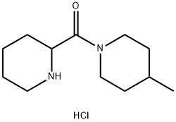 (4-メチルピペリジノ)(2-ピペリジニル)メタノン塩酸塩 化学構造式