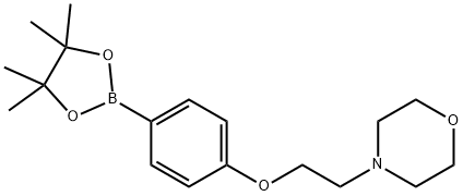 4-(2-(4-(4,4,5,5-Tetramethyl-1,3,2-dioxaborolan-2-yl)phenoxy)ethyl)morpholine Structure